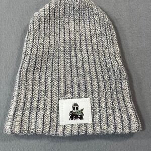 Star Wars The Mandalorian Grogu Love Your Melon Knit Beanie Hat LYM Gray
